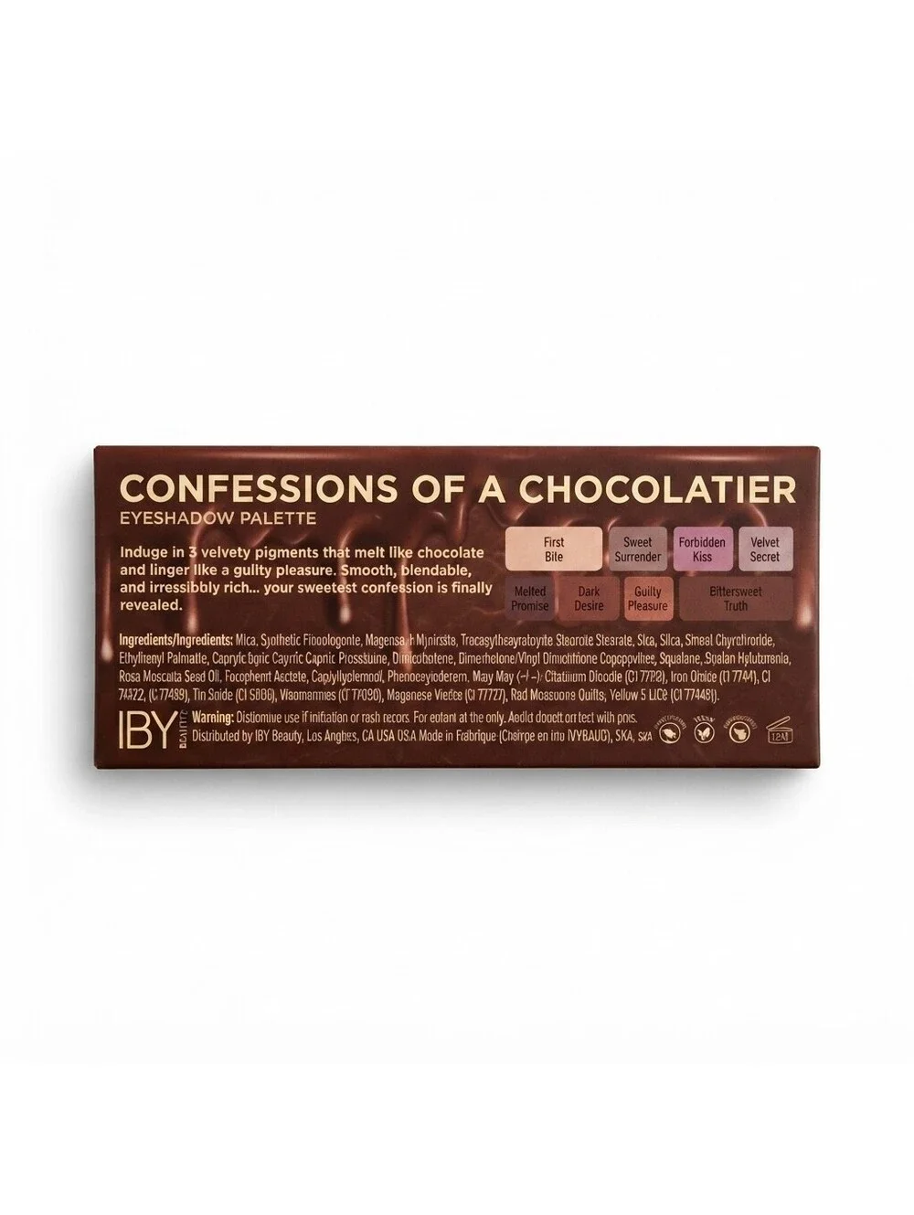 IBY Beauty Confessions of a Chocolatier Eyeshadow Palette 8 Shades New